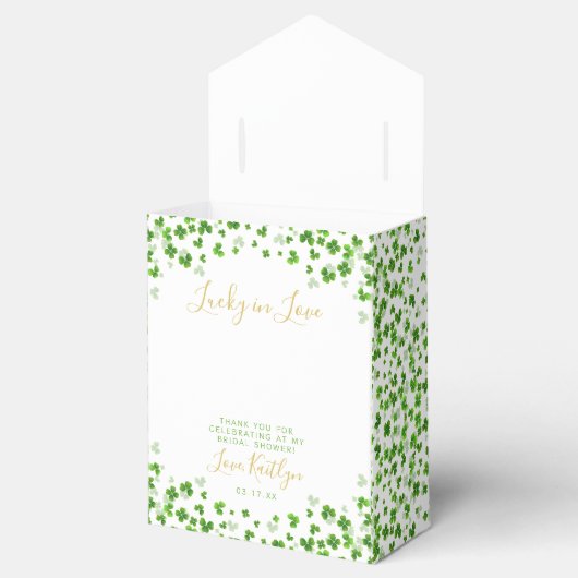 Lucky In Love St. Patrick's Day Vrijgezellenfeest Bedankdoosjes (Geopend)