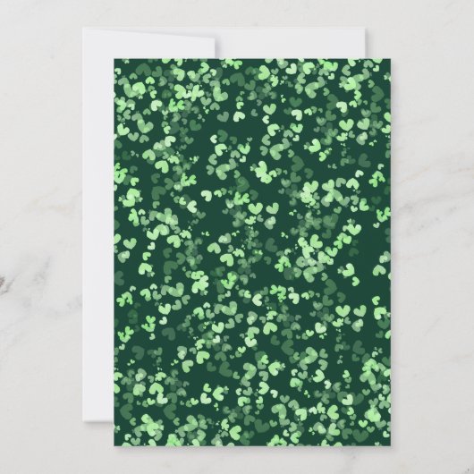 Lucky In Love St. Patrick's Day Vrijgezellenfeest Bedankkaart (Achterkant)