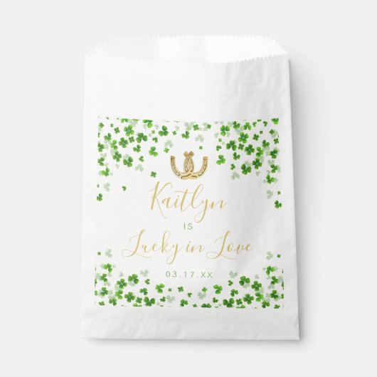 Lucky In Love St. Patrick's Day Vrijgezellenfeest Bedankzakje (Voorkant)