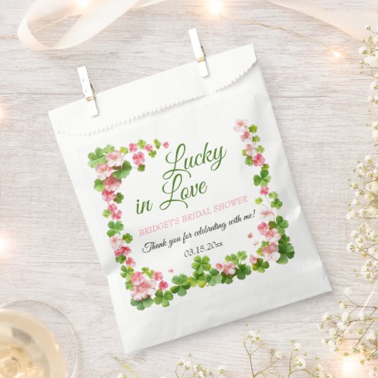Lucky in Love St. Patrick's Day Vrijgezellenfeest Bedankzakje (Geknipt)