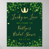 Lucky in Love St. Patrick's Day Vrijgezellenfeest  Folie Afdrukken (Voorkant)