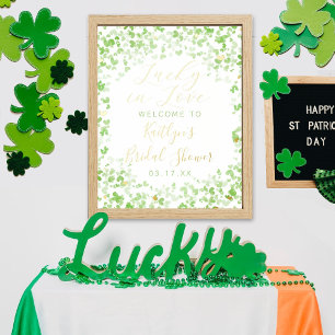 Lucky In Love St. Patrick's Day Vrijgezellenfeest Folie Afdrukken