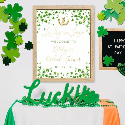 Lucky in Love St. Patrick's Day Vrijgezellenfeest Folie Afdrukken