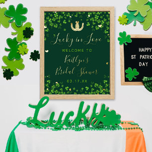 Lucky in Love St. Patrick's Day Vrijgezellenfeest  Folie Afdrukken