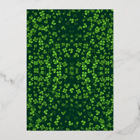 Lucky in Love St. Patrick's Day Vrijgezellenfeest Folie Uitnodiging (Achterkant)