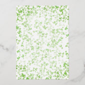 Lucky In Love St. Patrick's Day Vrijgezellenfeest Folie Uitnodiging (Achterkant)