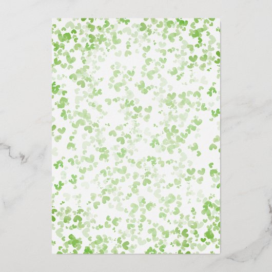 Lucky In Love St. Patrick's Day Vrijgezellenfeest Folie Uitnodiging (Achterkant)