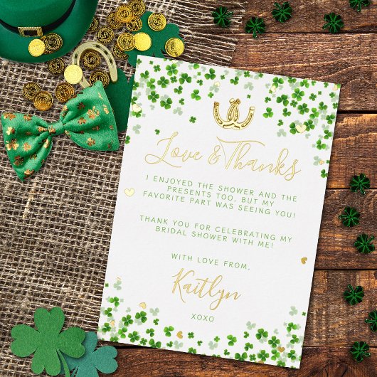 Lucky in Love St. Patrick's Day Vrijgezellenfeest Folie Uitnodiging