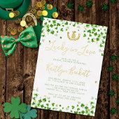 Lucky in Love St. Patrick's Day Vrijgezellenfeest  Folie Uitnodiging