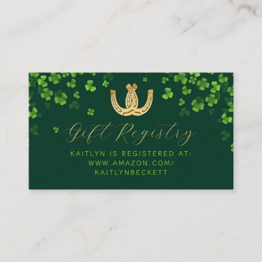 Lucky In Love St. Patrick's Day Vrijgezellenfeest Informatiekaartje (Voorkant)