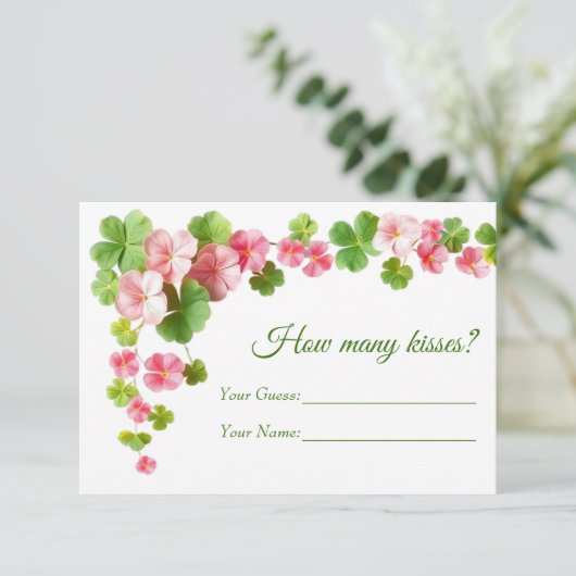 Lucky in Love St. Patrick's Day Vrijgezellenfeest Informatiekaartje (Staand voorkant)