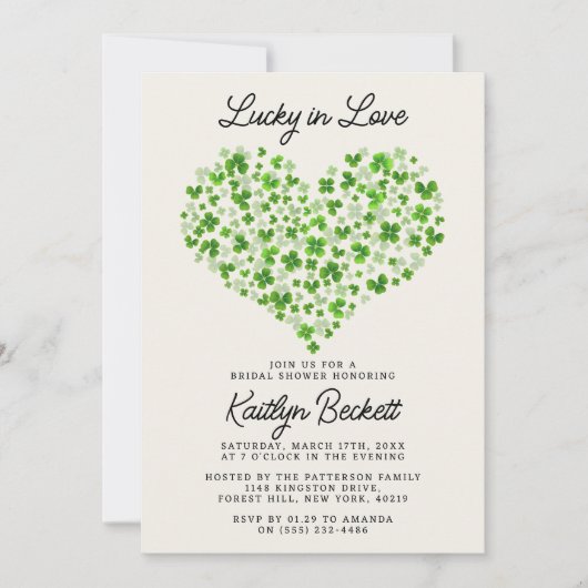 Lucky In Love St. Patrick's Day Vrijgezellenfeest Kaart (Voorkant)