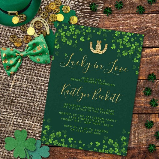 Lucky In Love St. Patrick's Day Vrijgezellenfeest Kaart