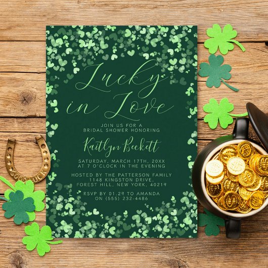 Lucky In Love St. Patrick's Day Vrijgezellenfeest Kaart