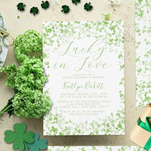 Lucky In Love St. Patrick's Day Vrijgezellenfeest Kaart