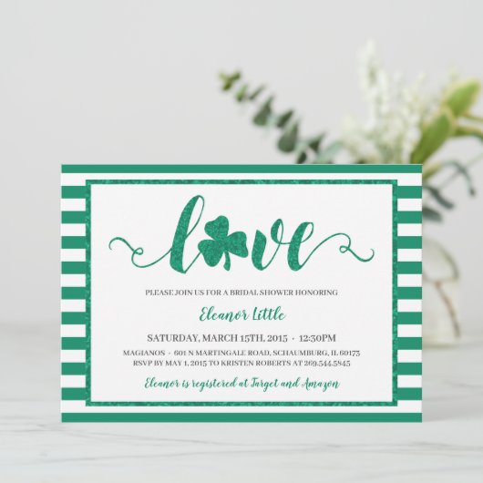 Lucky in Love St. Patrick's Day Vrijgezellenfeest Kaart (Staand voorkant)