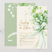 Lucky in Love St. Patrick's Day Vrijgezellenfeest Kaart (Voorkant / Achterkant)