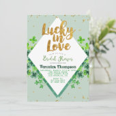 Lucky in Love St. Patrick's Day Vrijgezellenfeest Kaart (Staand voorkant)