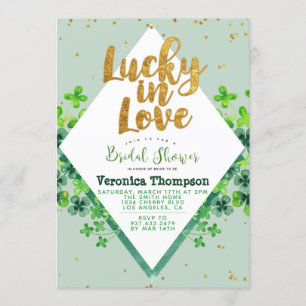 Lucky in Love St. Patrick's Day Vrijgezellenfeest Kaart