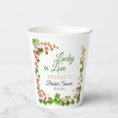 Lucky in Love St. Patrick's Day Vrijgezellenfeest Papieren Bekers (Achterkant)