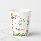 Lucky in Love St. Patrick's Day Vrijgezellenfeest Papieren Bekers (Voorkant)