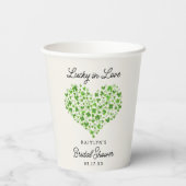 Lucky In Love St. Patrick's Day Vrijgezellenfeest Papieren Bekers (Achterkant)