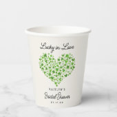 Lucky In Love St. Patrick's Day Vrijgezellenfeest Papieren Bekers (Voorkant)