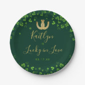 Lucky In Love St. Patrick's Day Vrijgezellenfeest Papieren Bordje (Voorkant)