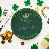 Lucky In Love St. Patrick's Day Vrijgezellenfeest Papieren Bordje
