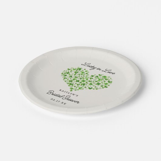 Lucky In Love St. Patrick's Day Vrijgezellenfeest Papieren Bordje (Gekanteld)