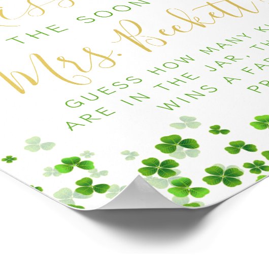 Lucky In Love St. Patrick's Day Vrijgezellenfeest Poster (Hoek)