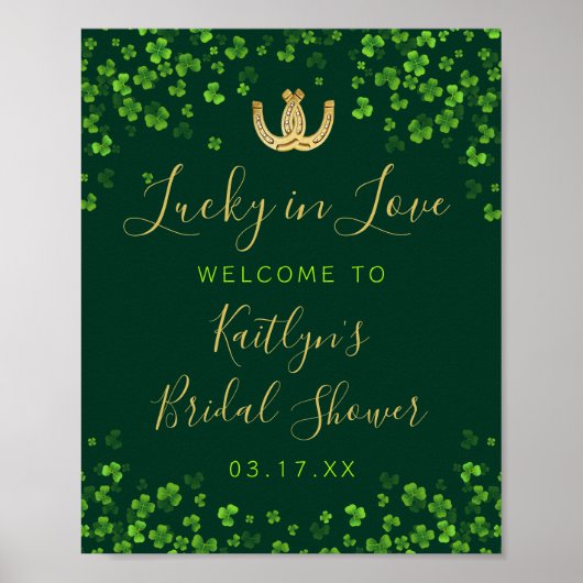 Lucky In Love St. Patrick's Day Vrijgezellenfeest Poster (Voorkant)