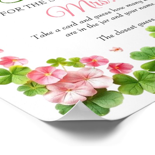 Lucky in Love St. Patrick's Day Vrijgezellenfeest Poster (Hoek)