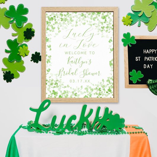 Lucky In Love St. Patrick's Day Vrijgezellenfeest Poster