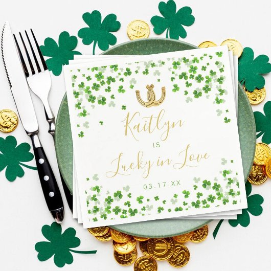 Lucky In Love St. Patrick's Day Vrijgezellenfeest Servet