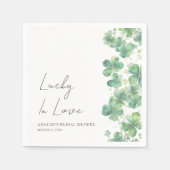 Lucky In Love St. Patrick's Day Vrijgezellenfeest Servet (Voorkant)