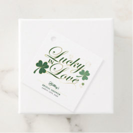 Lucky in Love St. Patrick's Moderne Bruidsmeisjesb Bedankjes Labels