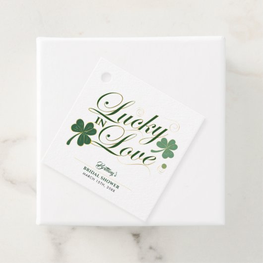 Lucky in Love St. Patrick's Moderne Bruidsmeisjesb Bedankjes Labels (In situ)