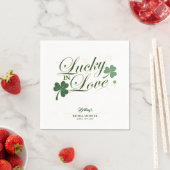 Lucky in Love St. Patrick's Moderne Bruidsontbijt  Servet (Insitu)