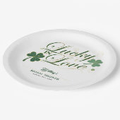 Lucky in Love St. Patrick's moderne bruidssalon Papieren Bordje (Gekanteld)