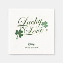 Lucky in Love St. Patrick's Moderne Bruidsuitnodig
