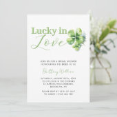 Lucky in Love St Patrick's Vrijgezellenfeest Kaart (Staand voorkant)