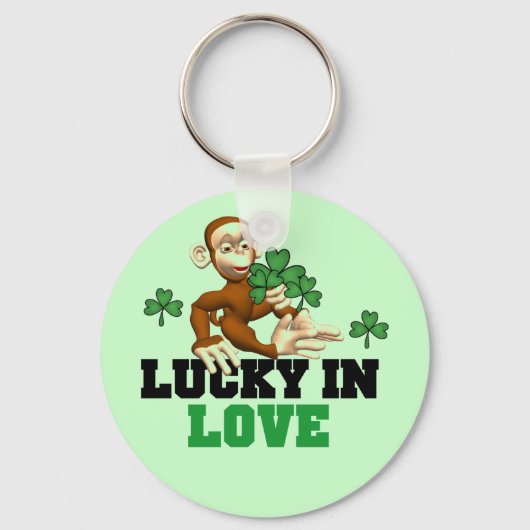 Lucky in Love St. Pat's Tshirts and Gifts Sleutelhanger (Voorkant)