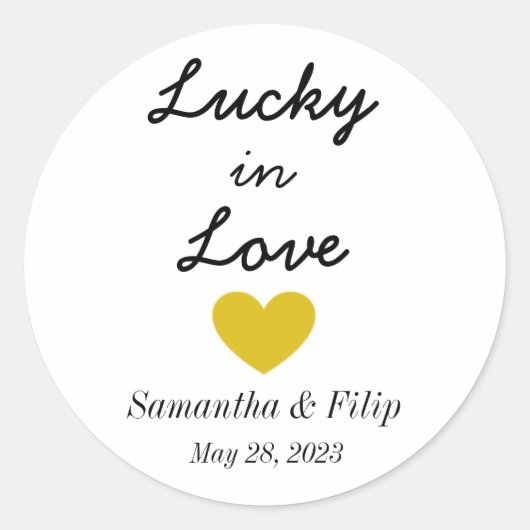 Lucky in Love Sticker (Voorkant)