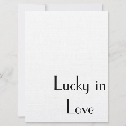 "Lucky in Love" , trouwfeest, verloving of babysho Kaart (Voorkant)