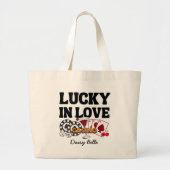Lucky in Love Vegas Bachelorette Grote Tote Bag (Voorkant)