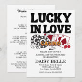 Lucky In Love Vegas Bachelorette Kaart (Voorkant / Achterkant)