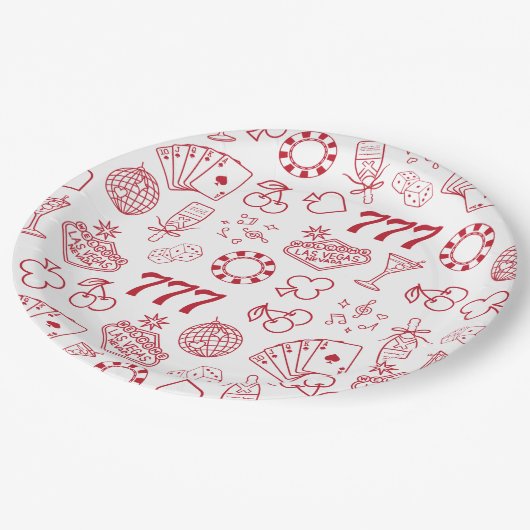 Lucky in Love Vegas Bachelorette Papieren Bordje (Gekanteld)