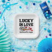 Lucky in Love Vegas Bachelorette Papieren Bordje (Feest)