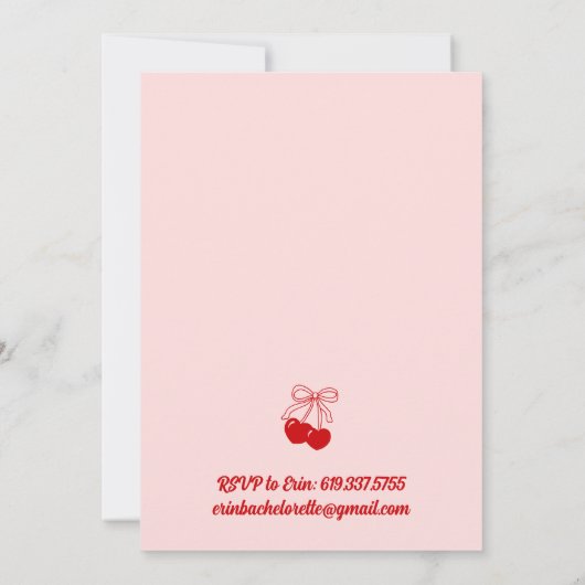 Lucky in Love Vegas Bachelorette Party Uitnodiging (Achterkant)